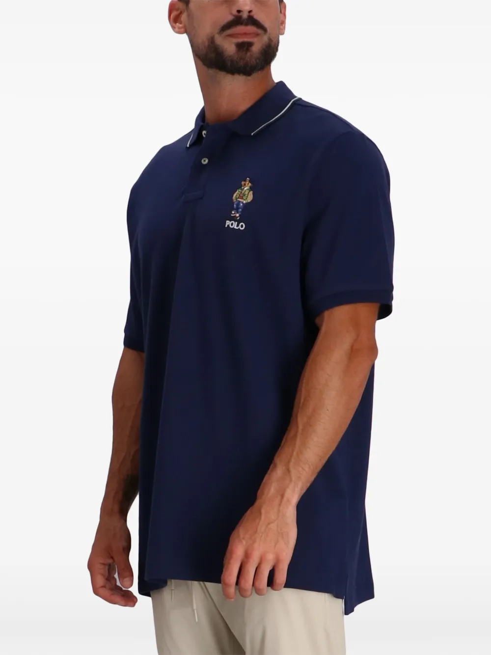Рубашка поло Teddy Bear POLO RALPH LAUREN, синий — фото 3