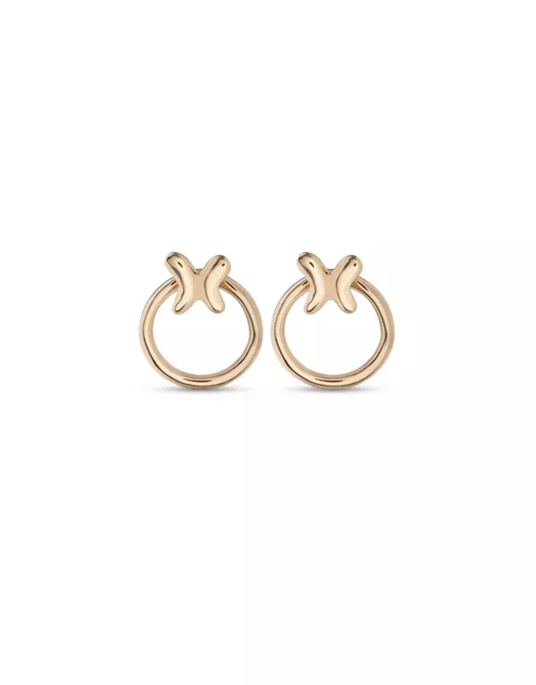 

Серьги-Кольца из металлического сплава в форме бабочек Unode50, gold