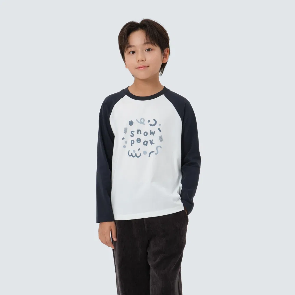 Детская футболка Snowpeak Apparel Kids реглан, тёмно-синяя — фото 2