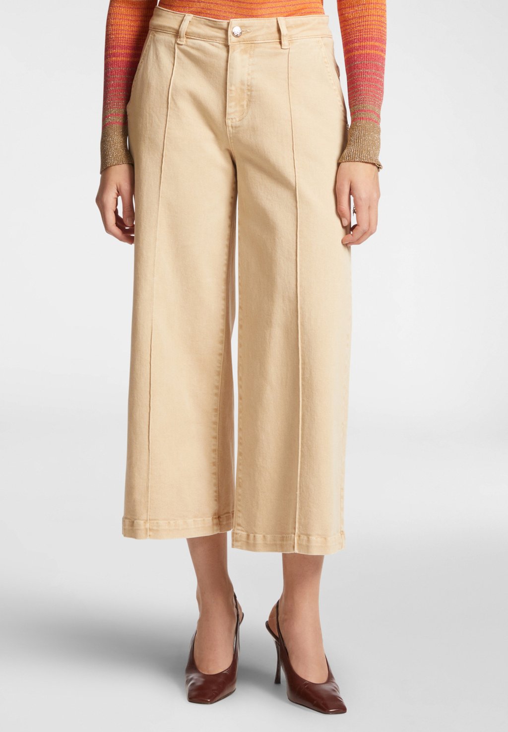 

Брюки WIDE LEG CROPPED Elena Mirò, бежевый