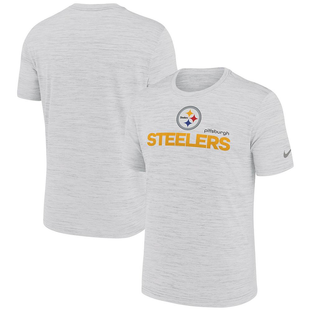 

Мужская белая футболка Nike Pittsburgh Steelers Blitz Velocity Modern Performance, цвет Stl White