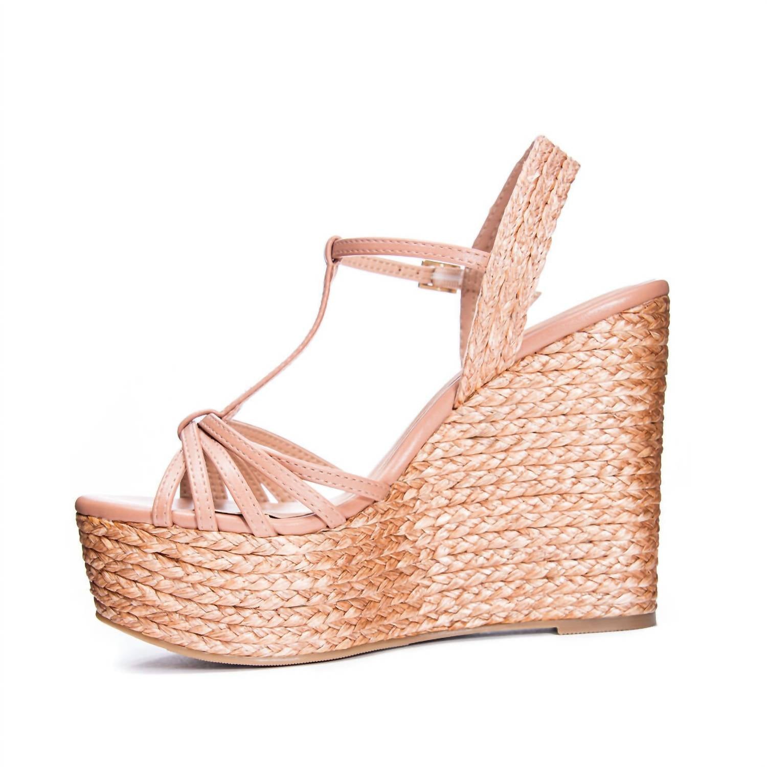 Плетеные босоножки-танкетка Weave Your Way в оттенке нюд CHINESE LAUNDRY, Nude — фото 2