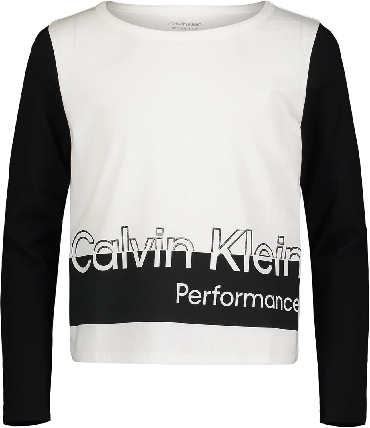 

Спортивная футболка Calvin Klein для девочек с длинным рукавом, White Barred, Белый, Спортивная футболка Calvin Klein для девочек с длинным рукавом, White Barred