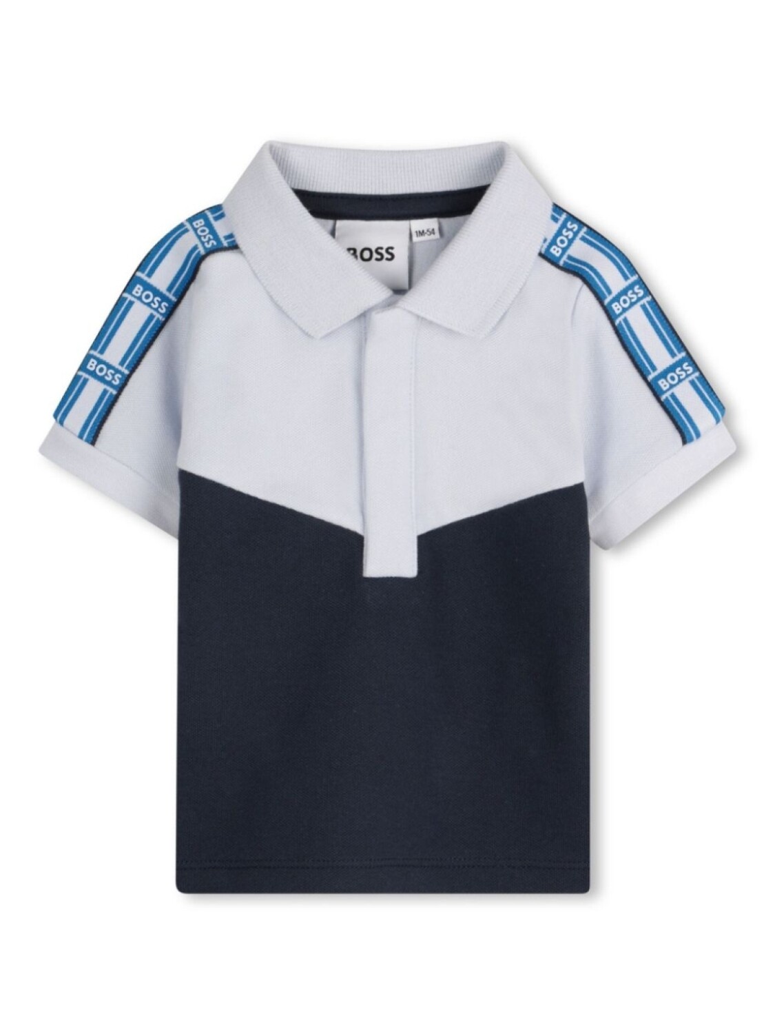 

BOSS Kidswear рубашка поло с логотипом, синий