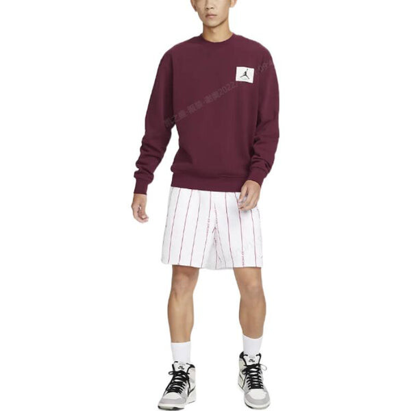 Толстовка Air Jordan Solid Color Brand Pullover Hoodie Men's Cherry Red, красный — фото 2