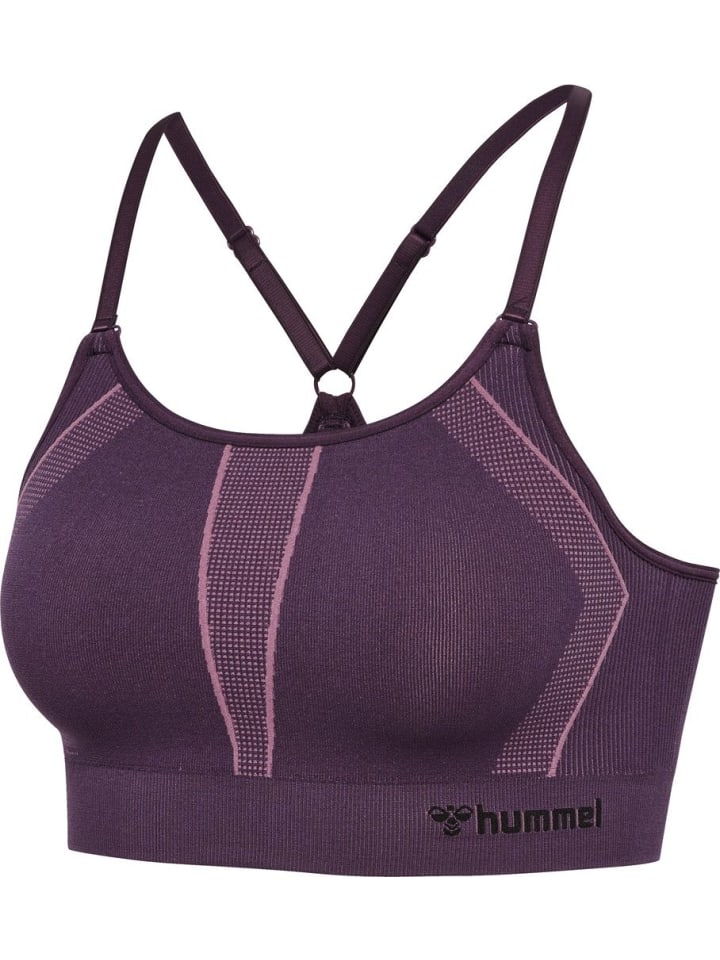 

Футболка "Hmlmt Power Seamless Sports Bra" фиолетового цвета Hummel