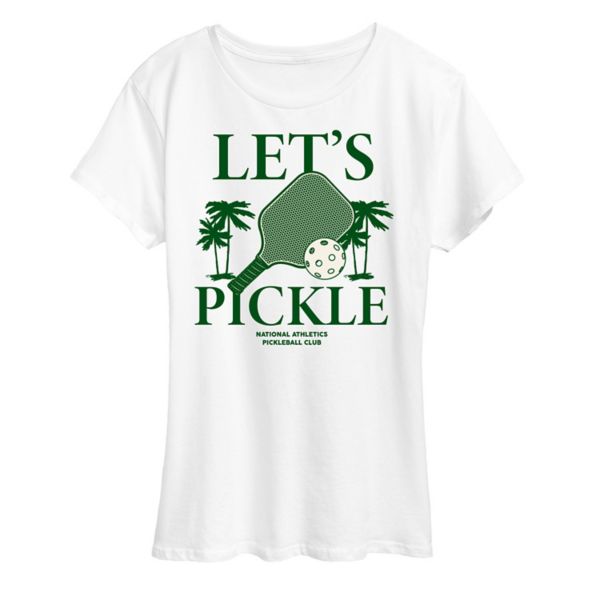 

Женская футболка с принтом "Давай замаринуем" Let's Pickle Unbranded, белый