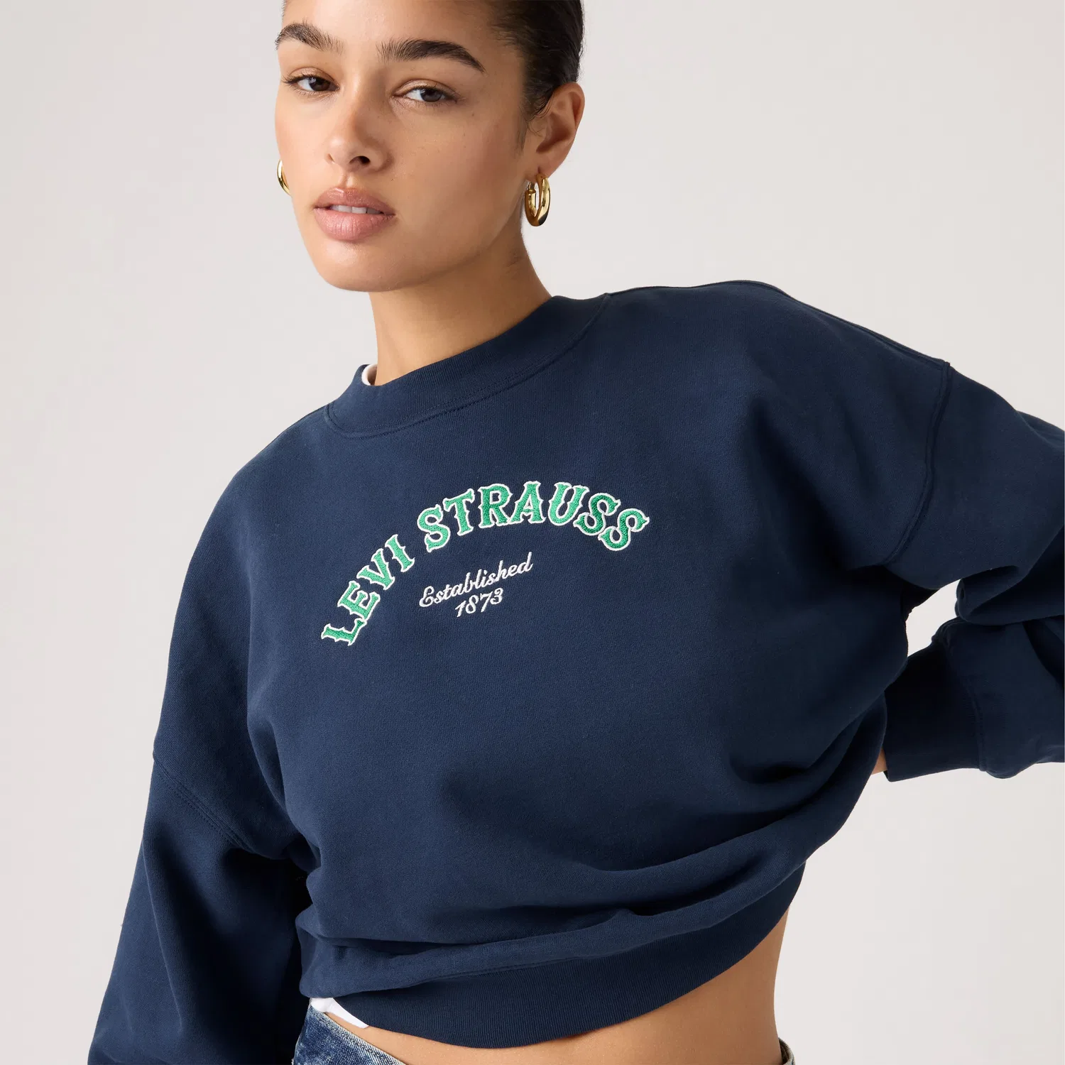 Винтажная толстовка с графическим логотипом Levi's, Blue — фото 4