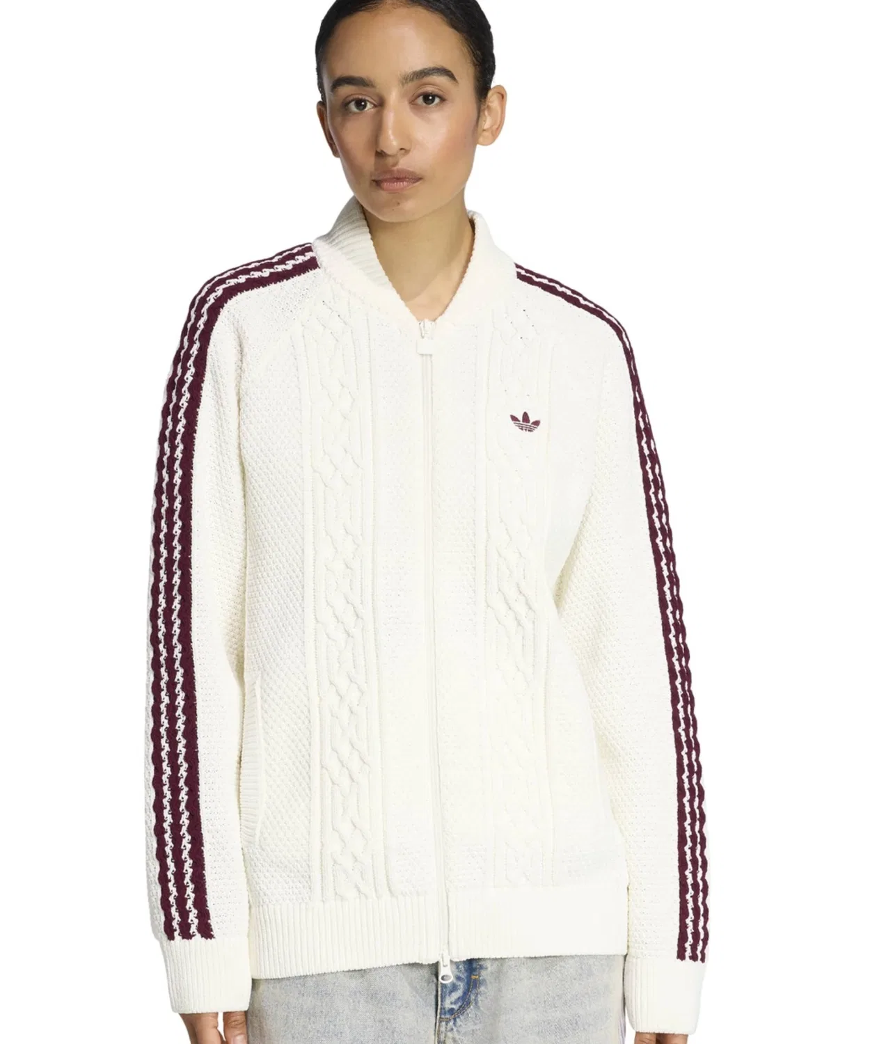 Трек-топ adidas Originals Archive Knit TT, белый — фото 2