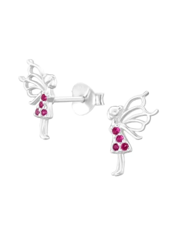 

Alexander York Серьги-гвоздики ELFE с розовыми циркониями из серебра 925 пробы, комплект из 2 штук