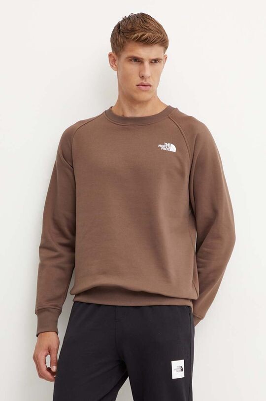 

Толстовка Redbox Crew реглан The North Face, коричневый