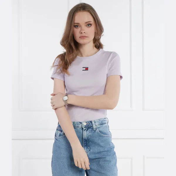 Облегающая футболка Tommy Hilfiger, лавандовый — фото 2