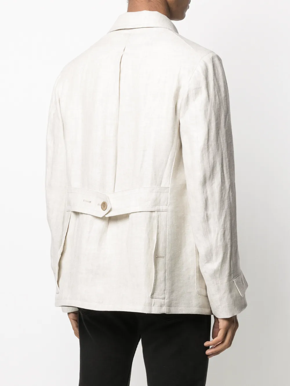 Однобортная куртка-рубашка MAISON MARGIELA, нейтральный — фото 4