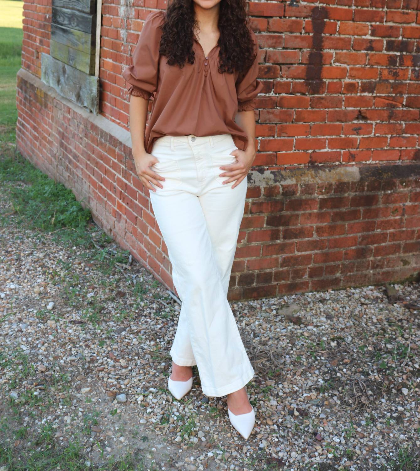 

Женский топ Kiona в коричневом цвете Jade