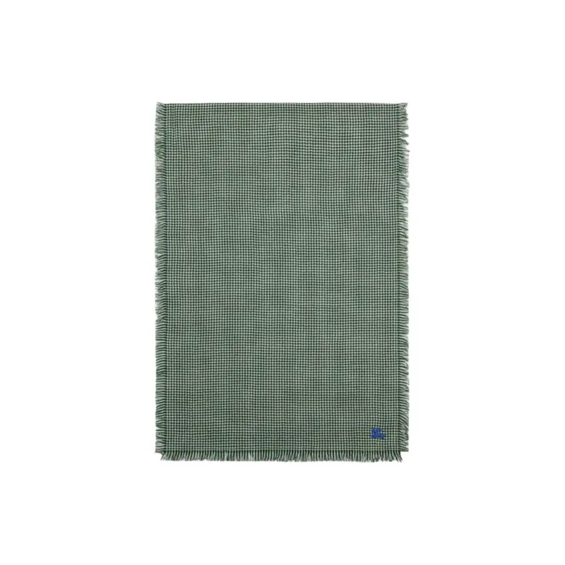 

Burberry Шарф в клетку с вышитым логотипом, Green