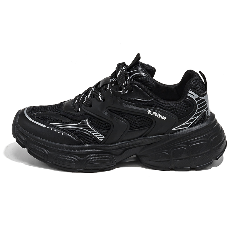 

Feiyue Кроссовки Height Increasing Slip Resistant Low Top Chunky Sneakers Men's Black