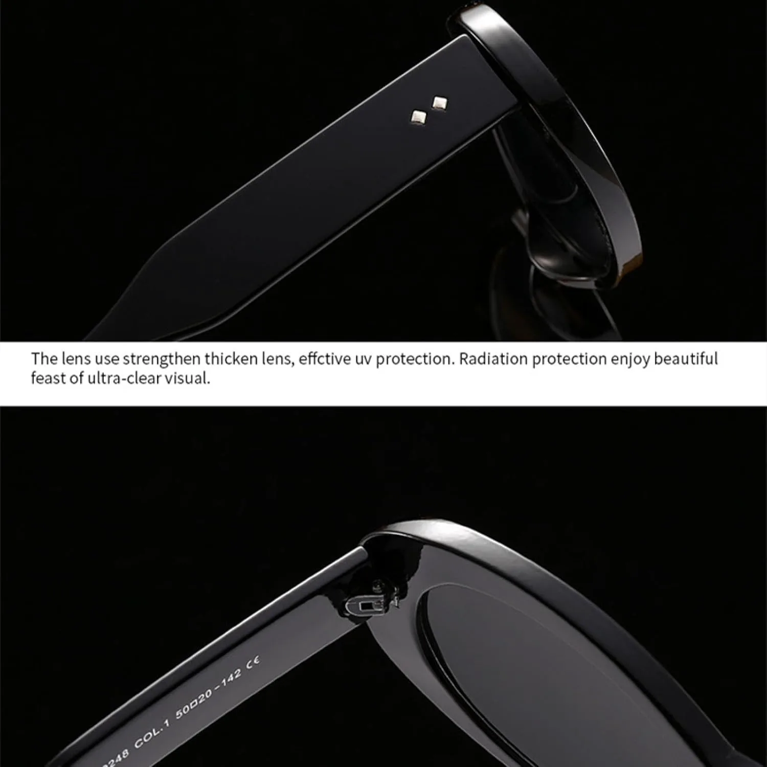 

Классические овальные солнцезащитные очки с заклепками для женщин и мужчин, роскошные, винтажные, популярные, в стиле панк, JUv400 TYUVIVO, Champagne Clear