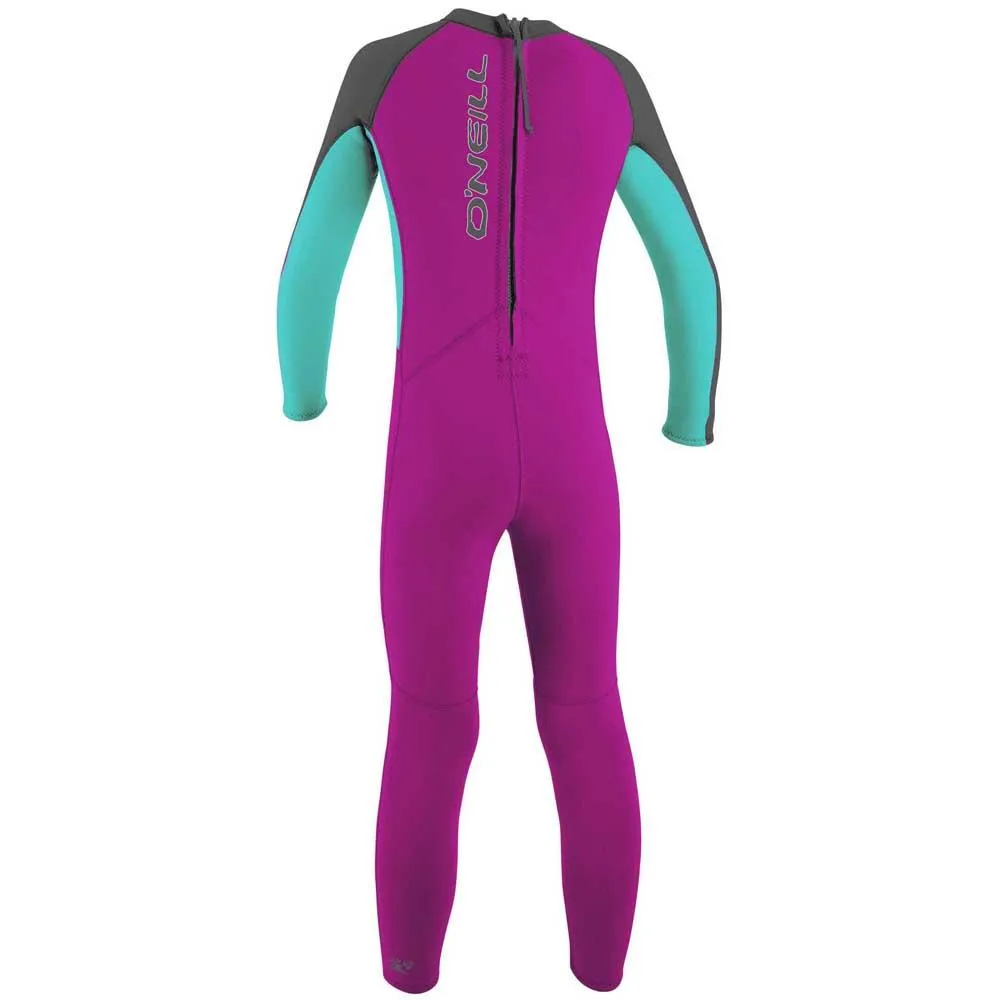 Неопреновый костюм с длинными рукавами и молнией на спине OВґneill Wetsuits Toddler Reactor II 2 mm Junior, розовый — фото 2