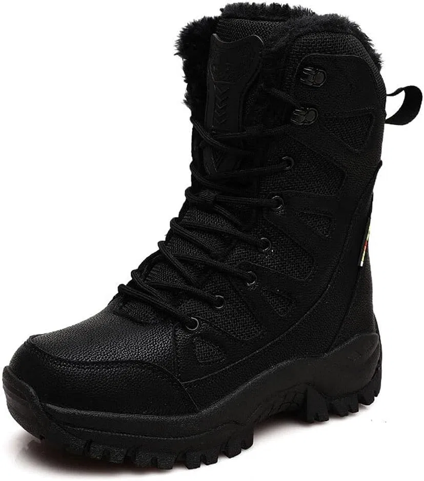 Зимние теплые и практичные кроссовки, Motorradstiefel, Winter-Damenstiefel, теплые Paar-Schneestiefel, Bequeme Damen-Stiefeletten, Wasserdichte Outdoor-Sneaker Generic, Schwarz