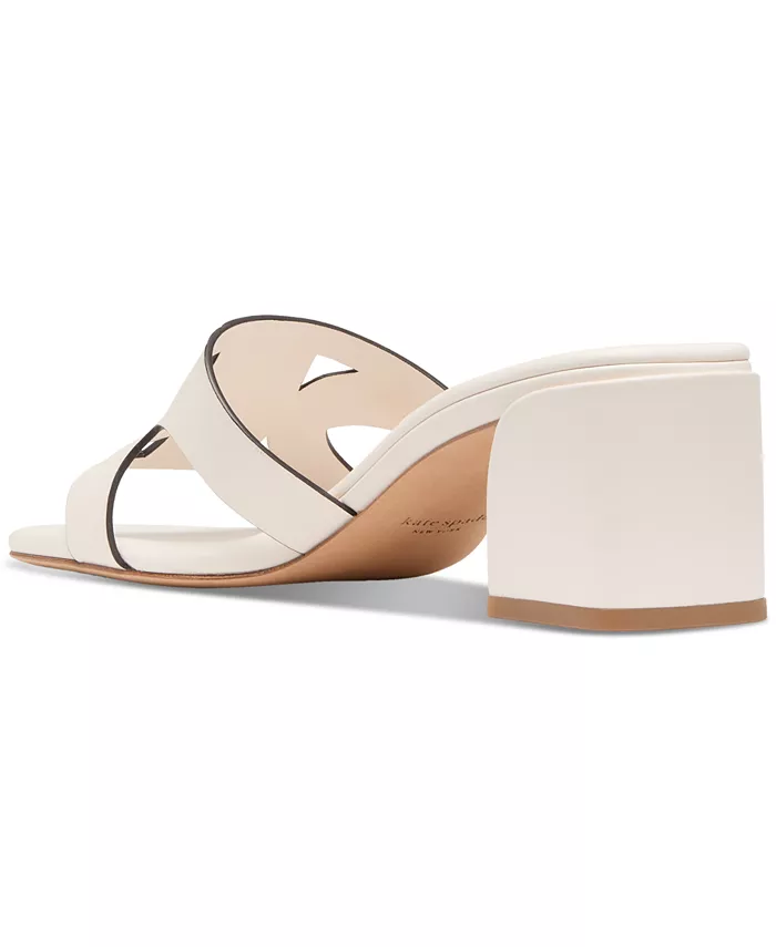 Женские босоножки на комбинированном каблуке Duo Block-Heel kate spade new york, коричневый/бежевый — фото 3