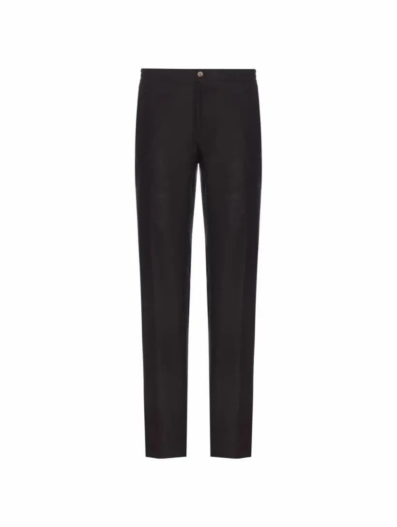 

Зауженные брюки с кулиской Kiton, черный
