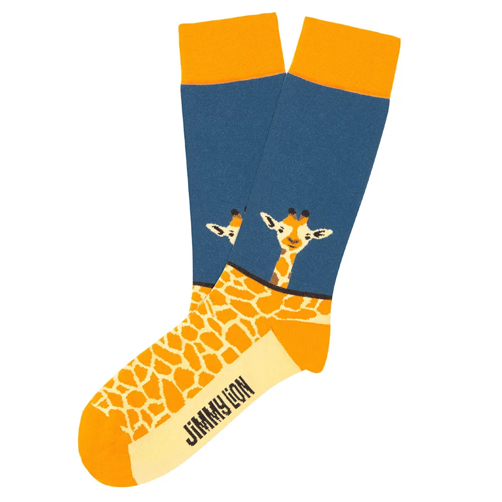 

Носки Jimmy Lion Giraffe crew, синий/оранжевый
