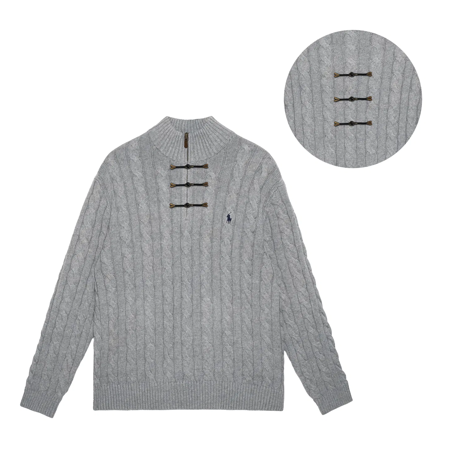 Свитер стандартный Men's Gray Polo Ralph Lauren — фото 3