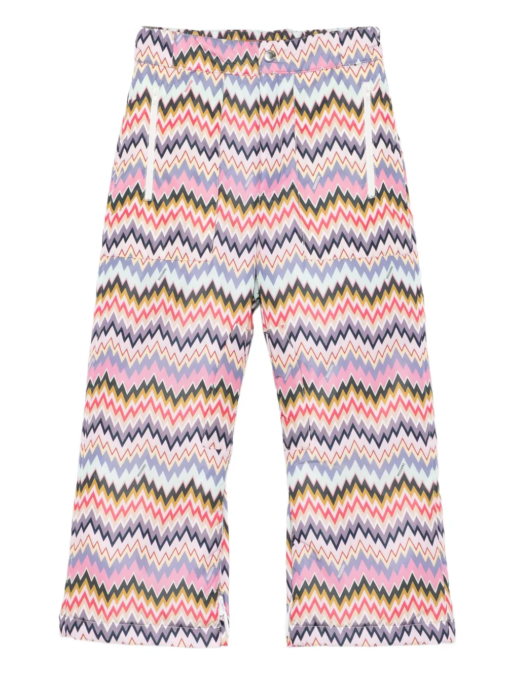 

Брюки с шевронным узором Missoni Kids, розовый