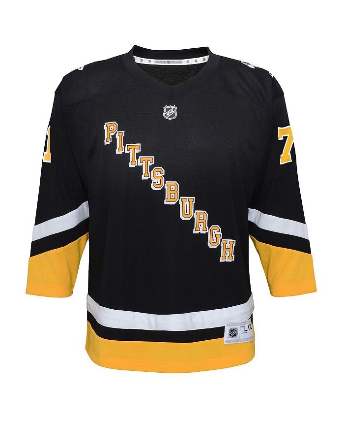 Джерси Big Boys Evgeni Malkin Black Pittsburgh Penguins 2021/22, альтернативная реплика игрока Outerstuff, черный — фото 3