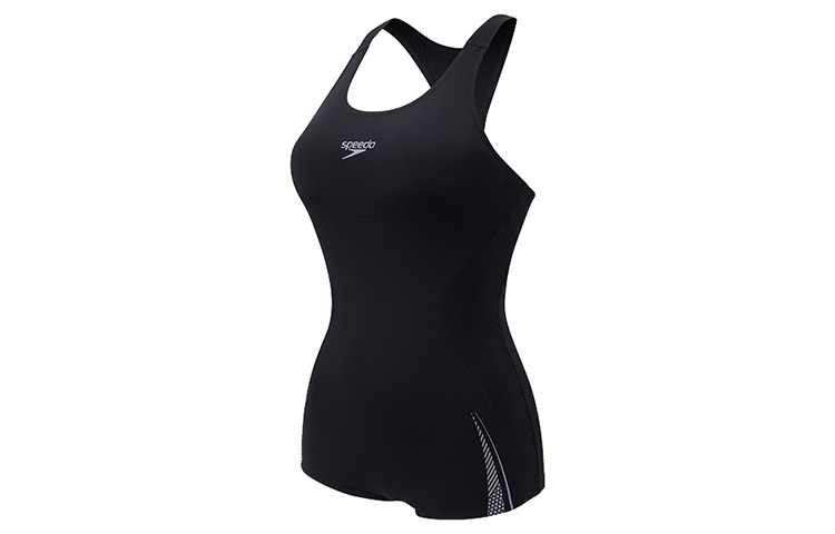 

Женский слитный купальник черно-фиолетовый Speedo