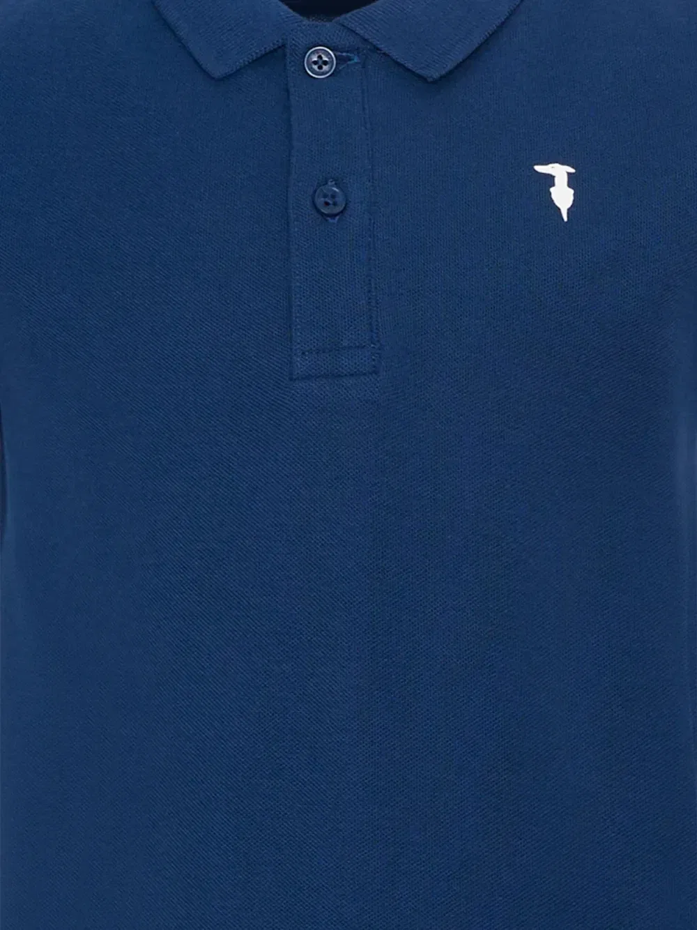 Хлопковая рубашка-поло Trussardi Junior, синий — фото 3