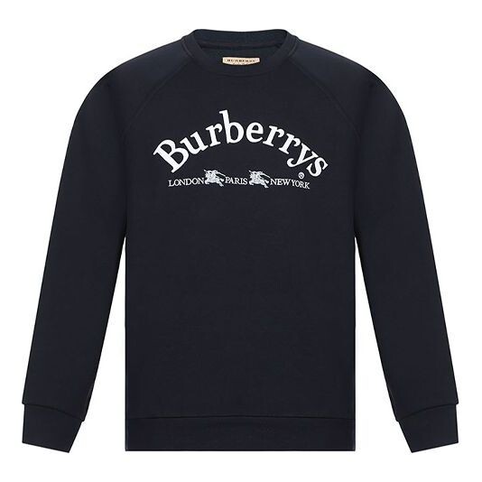 

Толстовка men's embroidered logo casual navy blue Burberry, синий