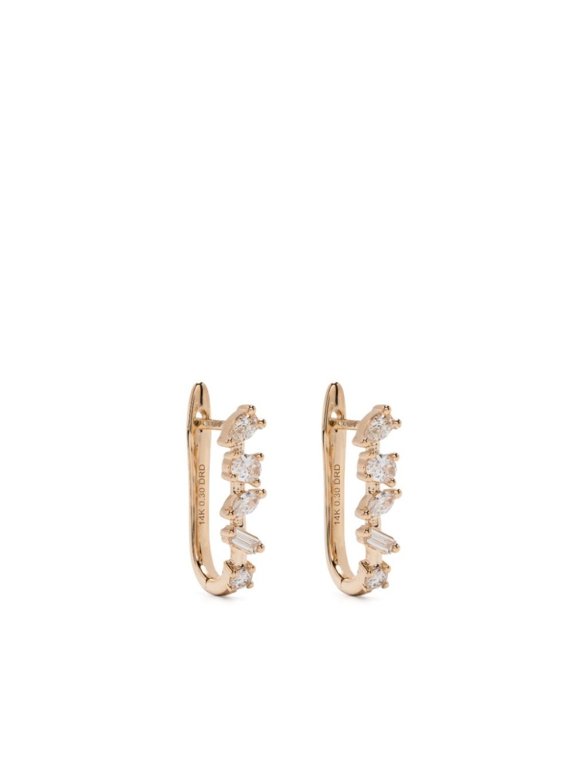 

Серьги-кольца Alexa Jordyn из желтого золота с бриллиантами Dana Rebecca Designs, золотой