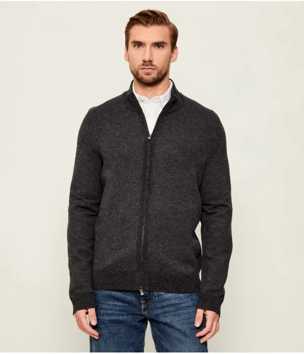 Шерстяной свитер H-Heterno regular fit Boss, графитовый