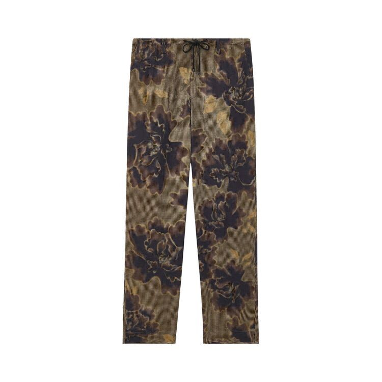 

Брюки Dries Van Noten Floral Jacquard Drawstring Pant Brown, коричневый