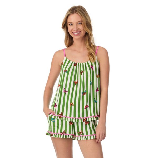 

Женский уютный комплект пижамы: топ и шорты Beauty Sleep Social, цвет flutter away