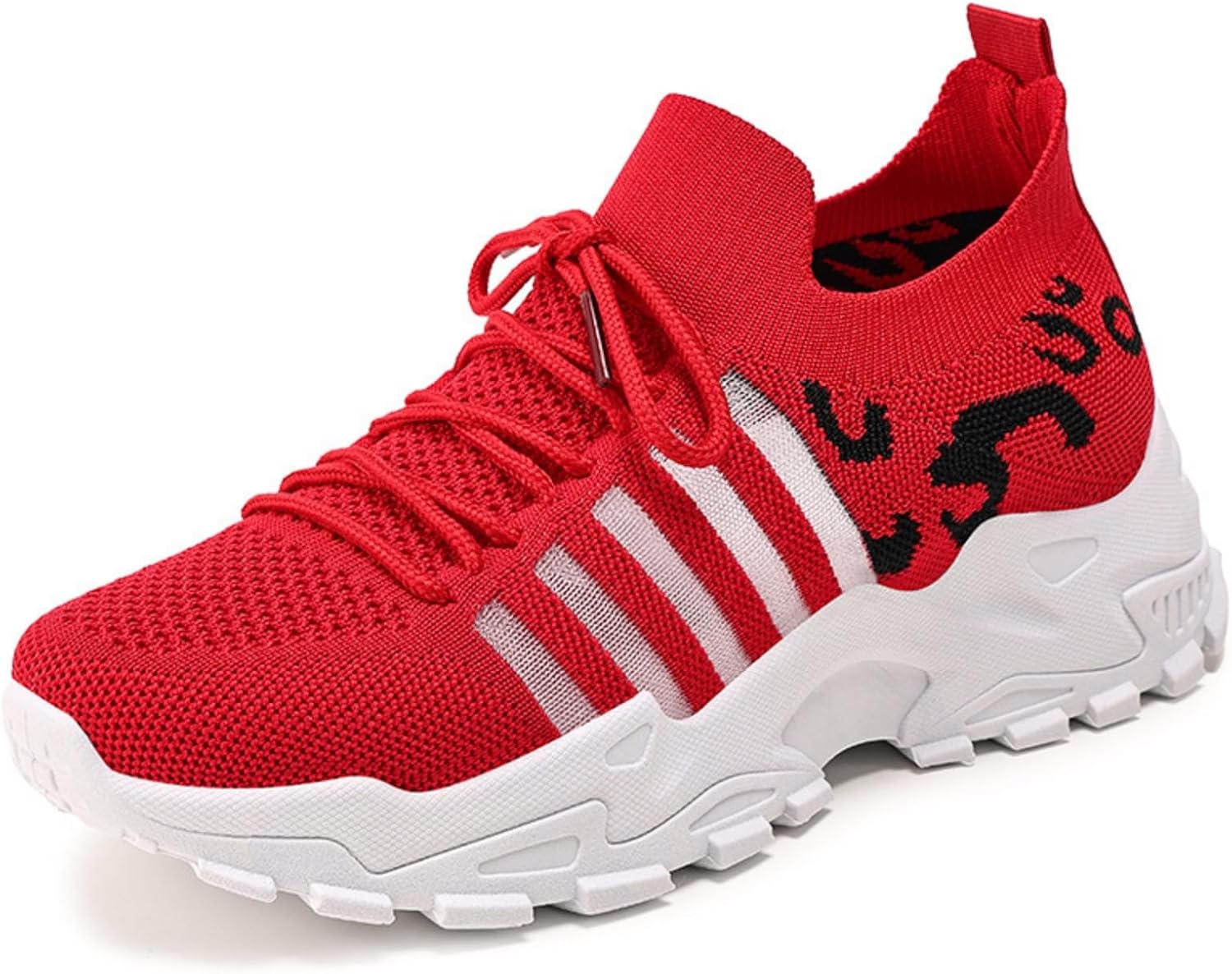 

Женские кроссовки с леопардовым принтом, сетчатые, противоскользящие, для спортзала, дышащие, легкие, повседневные, для ходьбы, комфортные для бега, тренировок и спорта Ayziemezm, красный