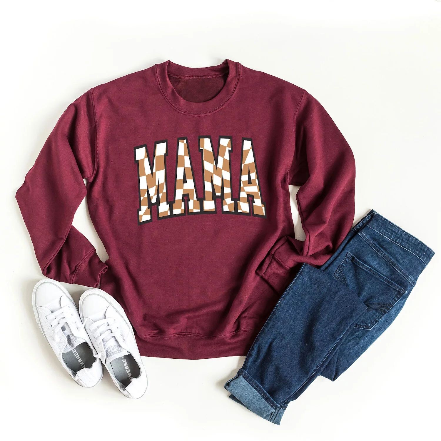 

Толстовка Mama в клетку Varsity Simply Sage Market