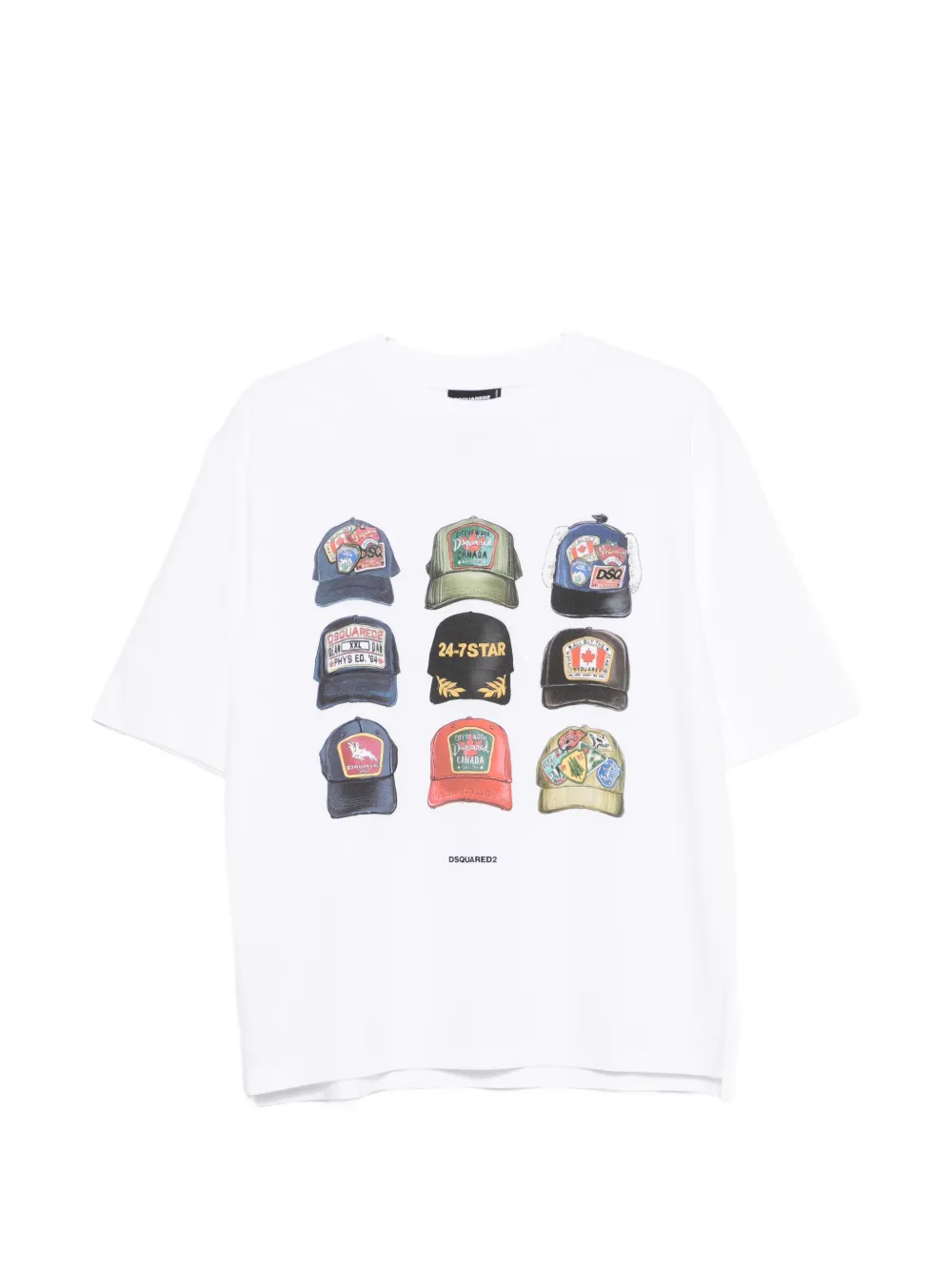 Футболка с узором Dsquared2, белый
