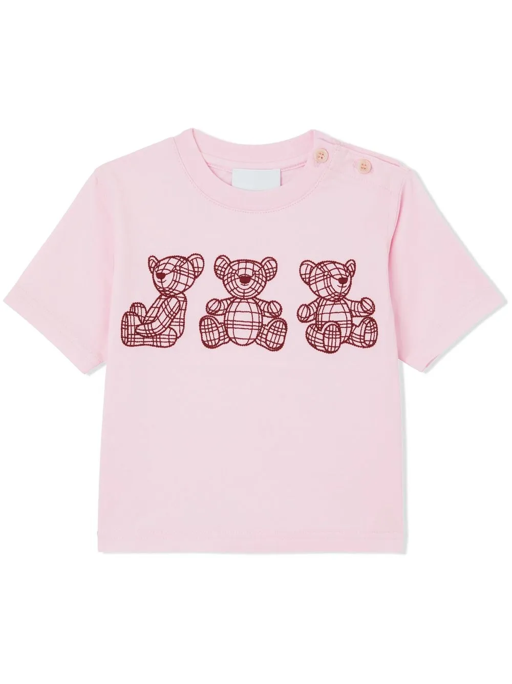 

Футболка с вышивкой Thomas Bear Burberry Kids, розовый