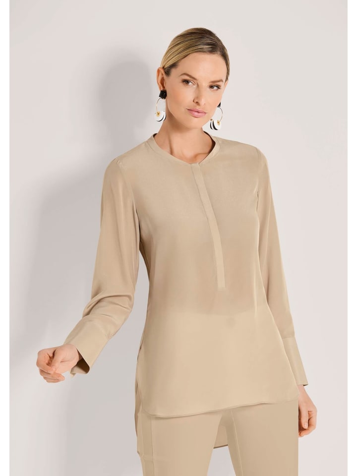 

MADELEINE Роскошная блузка без воротника цвета капучино
