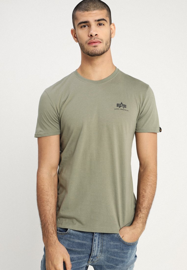 

Футболка Alpha Industries, оливковый/меланж