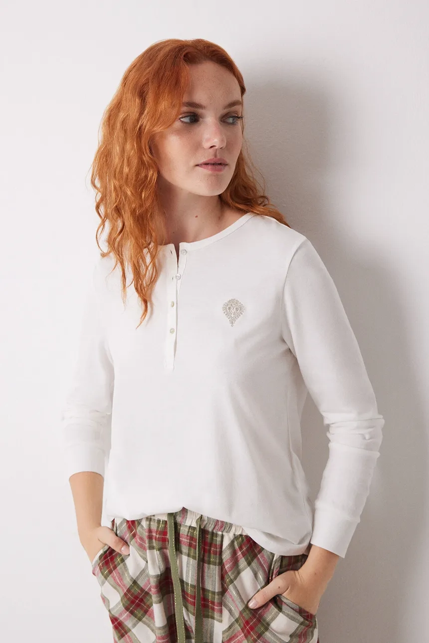 

Хлопковая пижама с длинными рукавами MIX AND MATCH LOVE ACTUALLY women'secret, бежевый