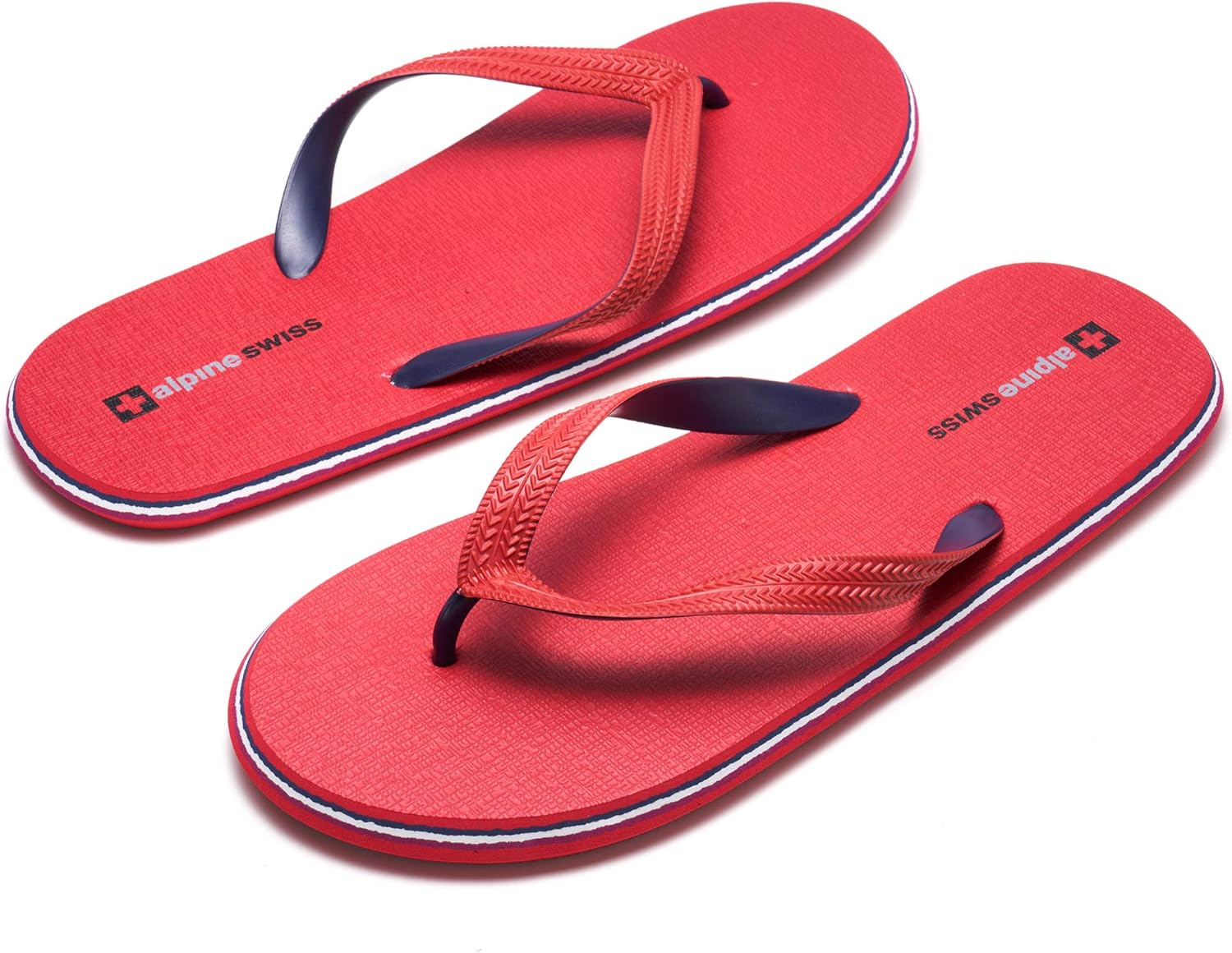

Мужские шлепанцы Alpine Swiss, Ультралегкие тонкие сандалии из ЭВА для пляжа, бассейна и повседневной носки, Простые гибкие шлепанцы для мужчин, красный
