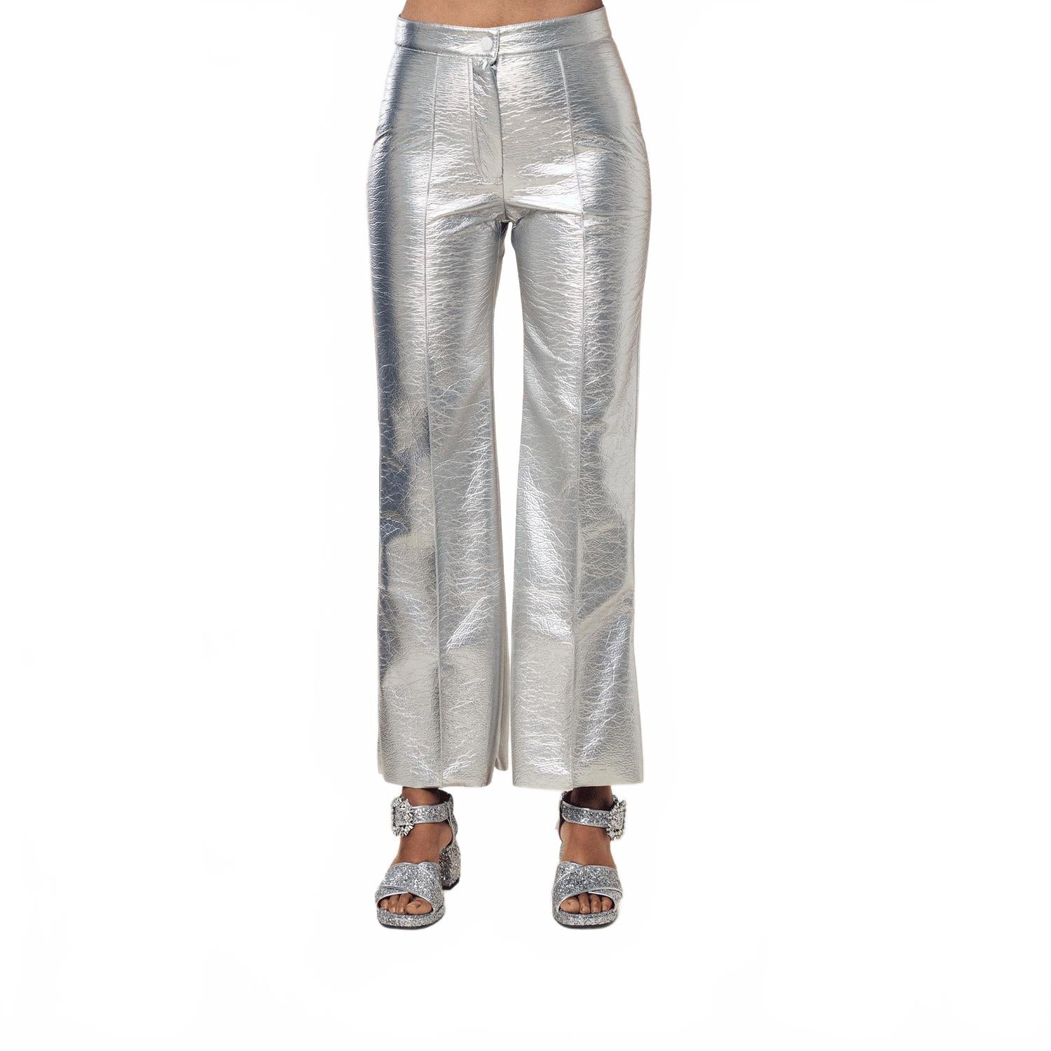 

Виниловые брюки серебристые MANOUSH