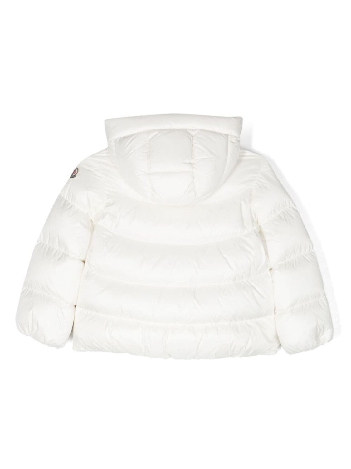 Moncler Enfant пуховик с нашивкой-логотипом, белый — фото 2