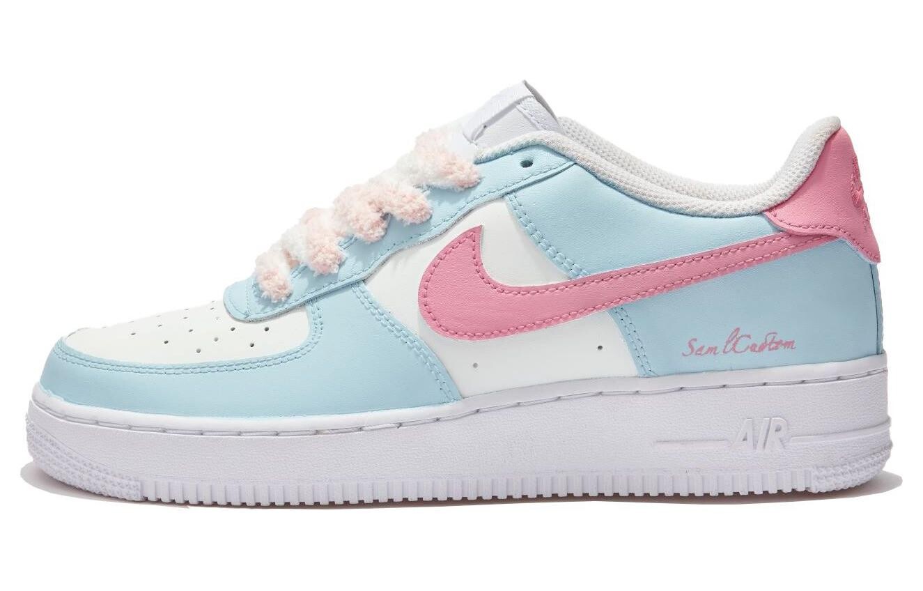 

Кроссовки Nike Air Force 1 Skateboarding Shoes Unisex Low-top White/pink/blue, розовый