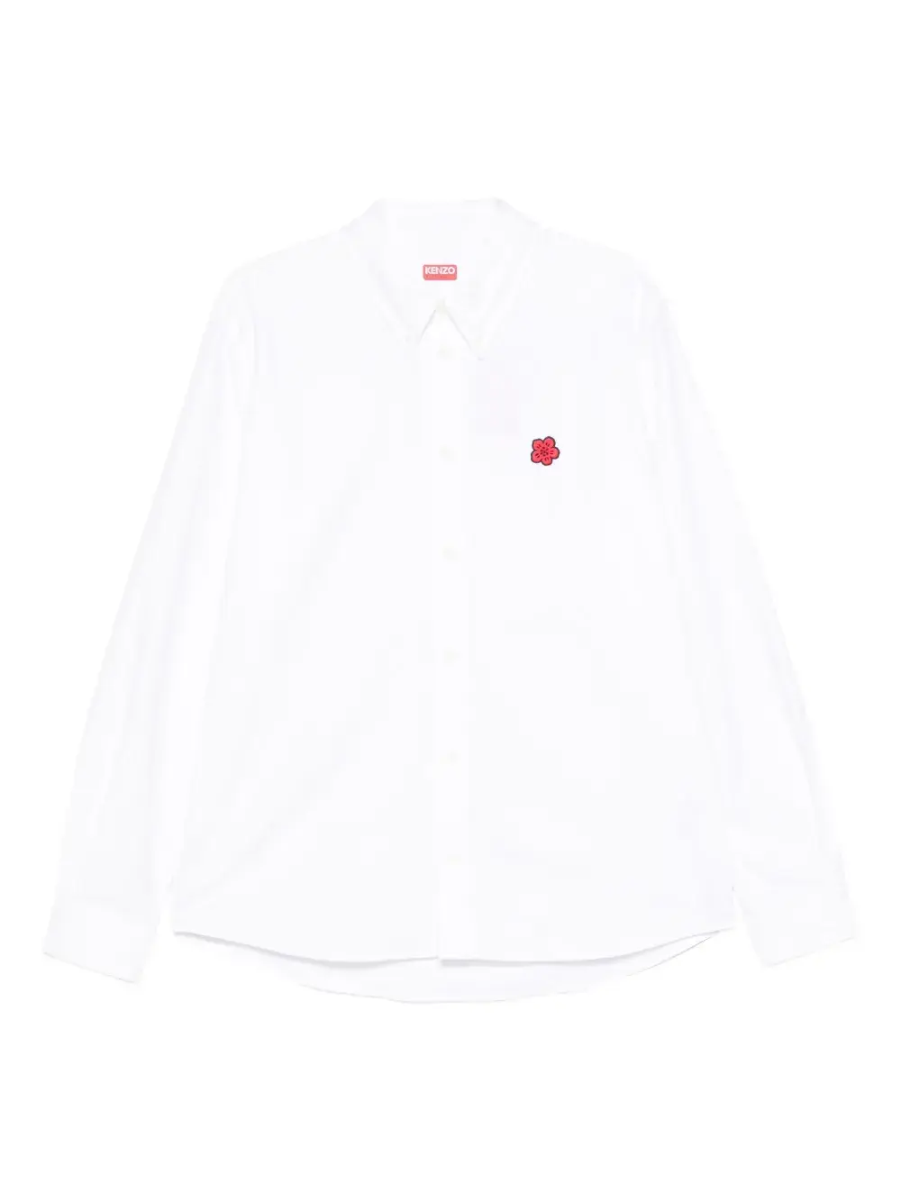 

Рубашка с нашивкой-логотипом Kenzo, белый