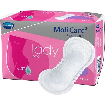 

MoliCare Premium Lady Pad вкладыш от недержания для женщин с слабостью мочевого пузыря Алоэ Вера 1,5 капли 14 шт.
