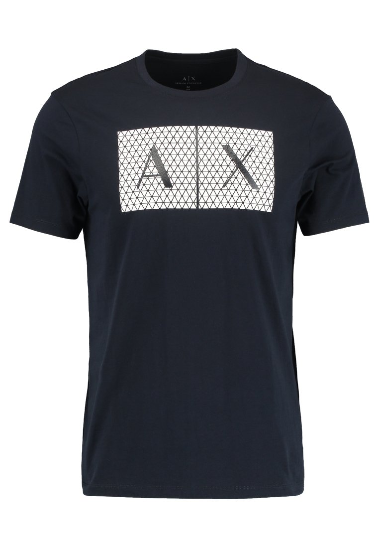 

Футболка с принтом Armani Exchange, темно-синий
